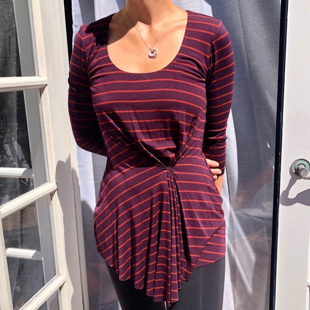 NWT Burgundy 3/4 sleeve top